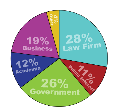 pie chart showing career paths for the class of 2012