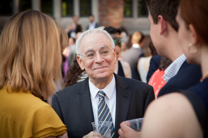 Former Dean Robert C. Post during Dean's Reception