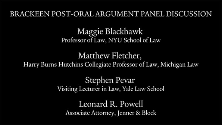 Title slide with names of panelists