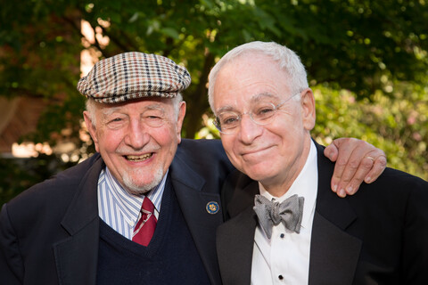 Robert C. Post poses for a photo with Guido Calabresi